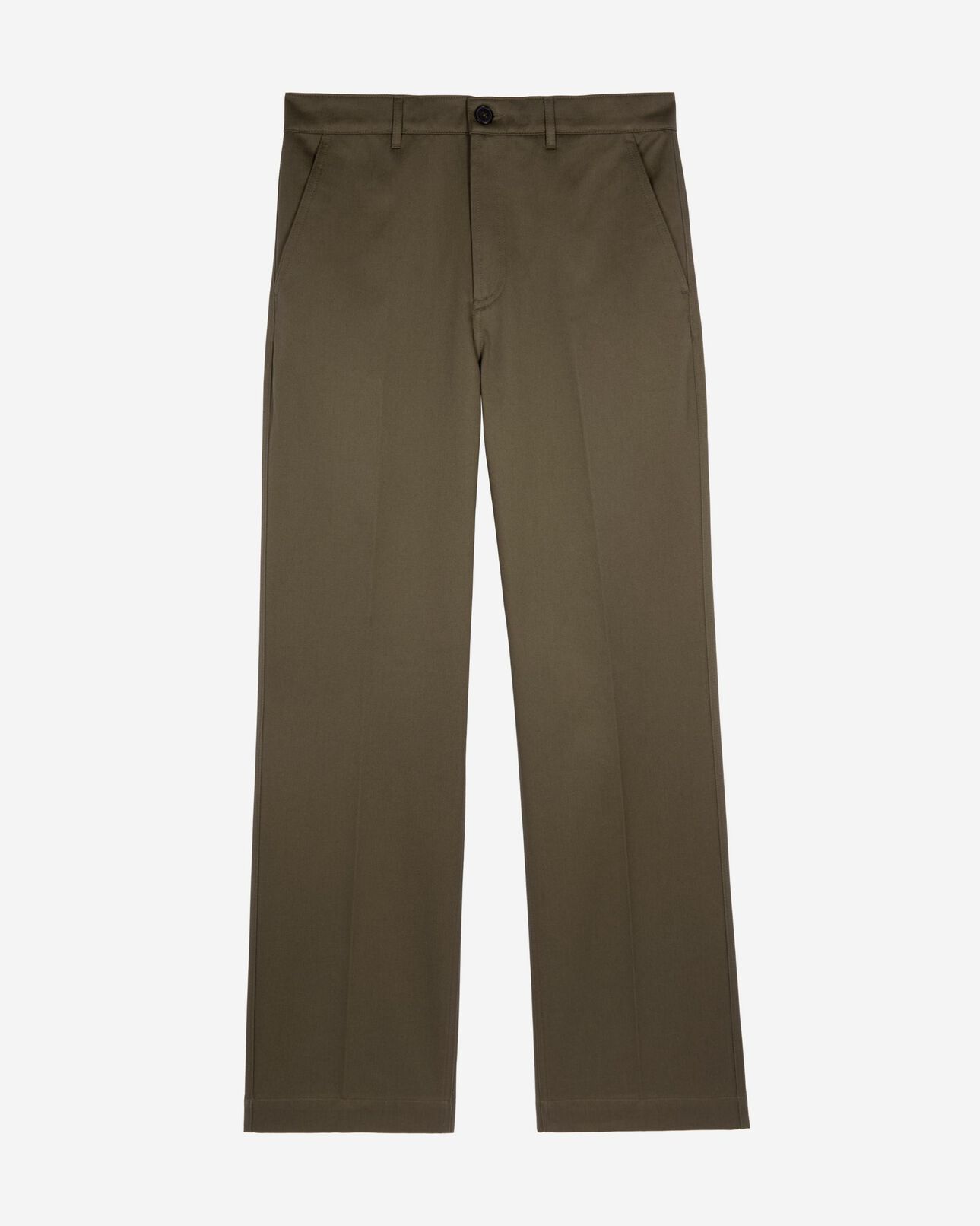 The Kooples MEN BROWN straight-leg brown pants