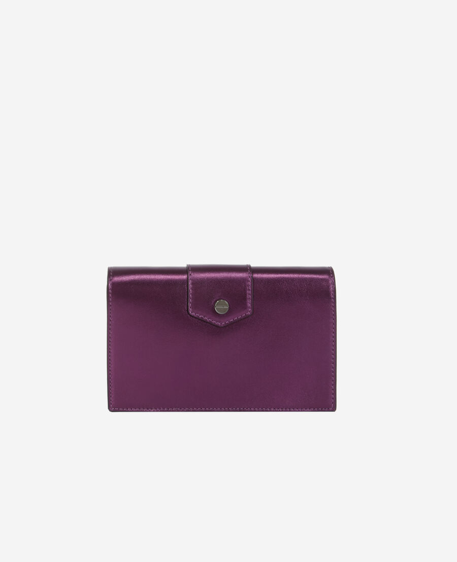 pochette emily small en cuir violet