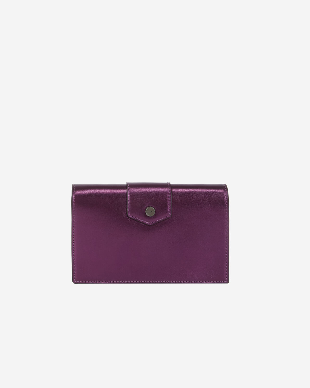 The Kooples WOMEN PURPLE small emily clutch bag in purple leather