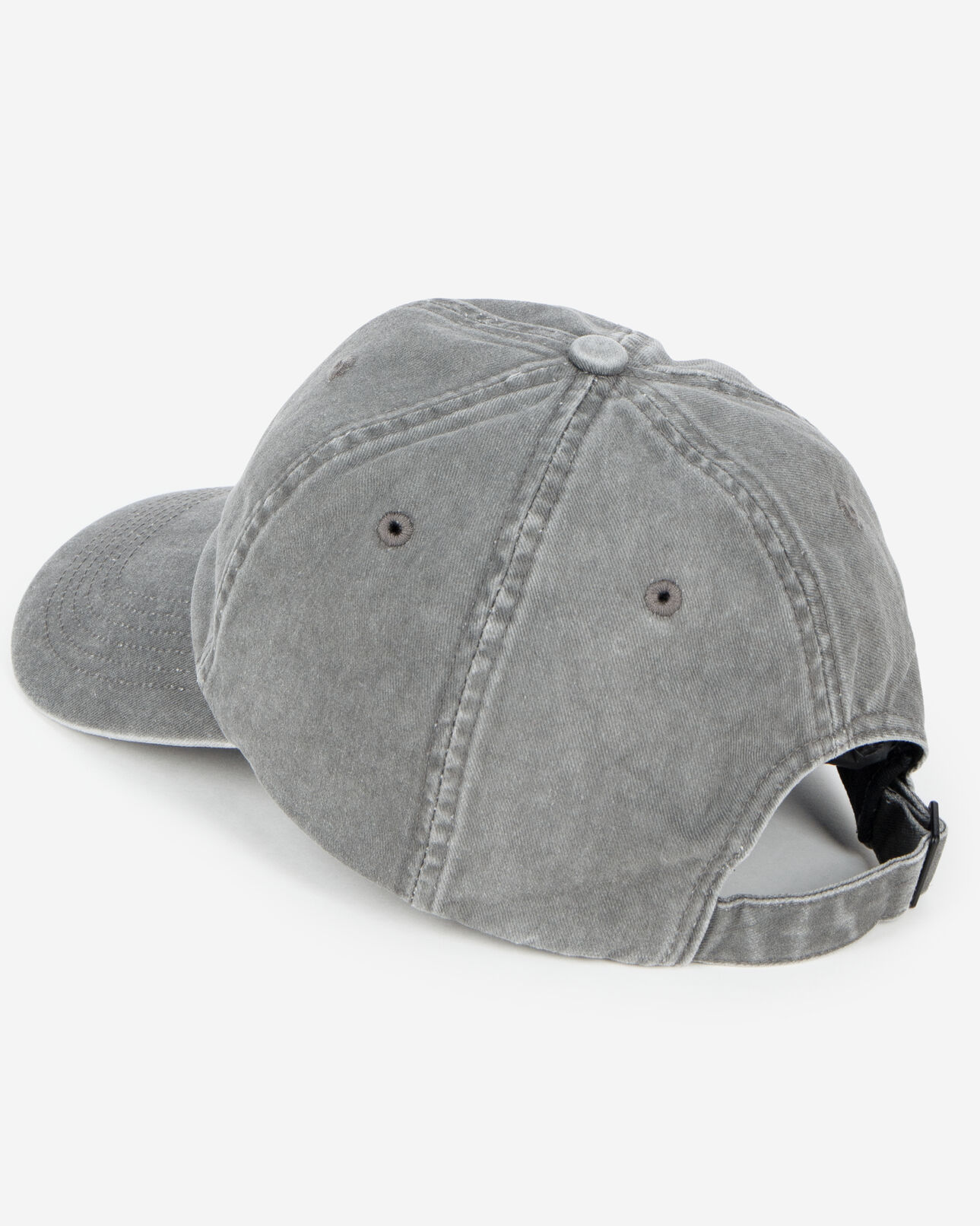 The Kooples MIXTE BLACK WASHED casquette logo brodé noire
