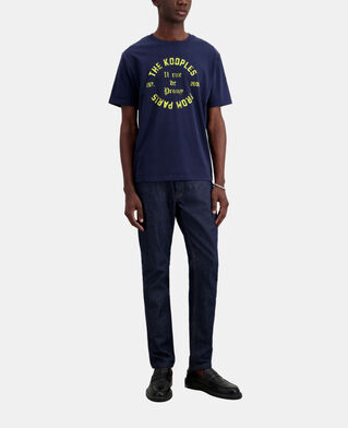 The Kooples HOMME NAVY t-shirt homme bleu marine avec sérigraphie 11 rue de prony
