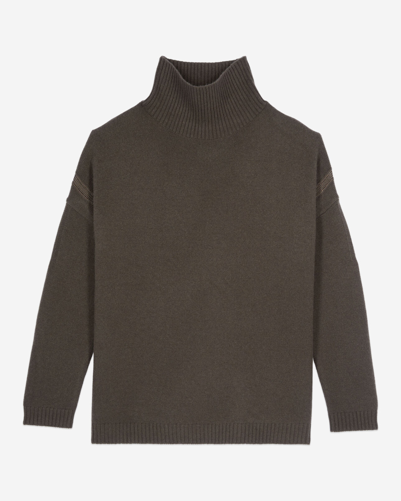 The Kooples WOMEN KAKI khaki cashmere sweater