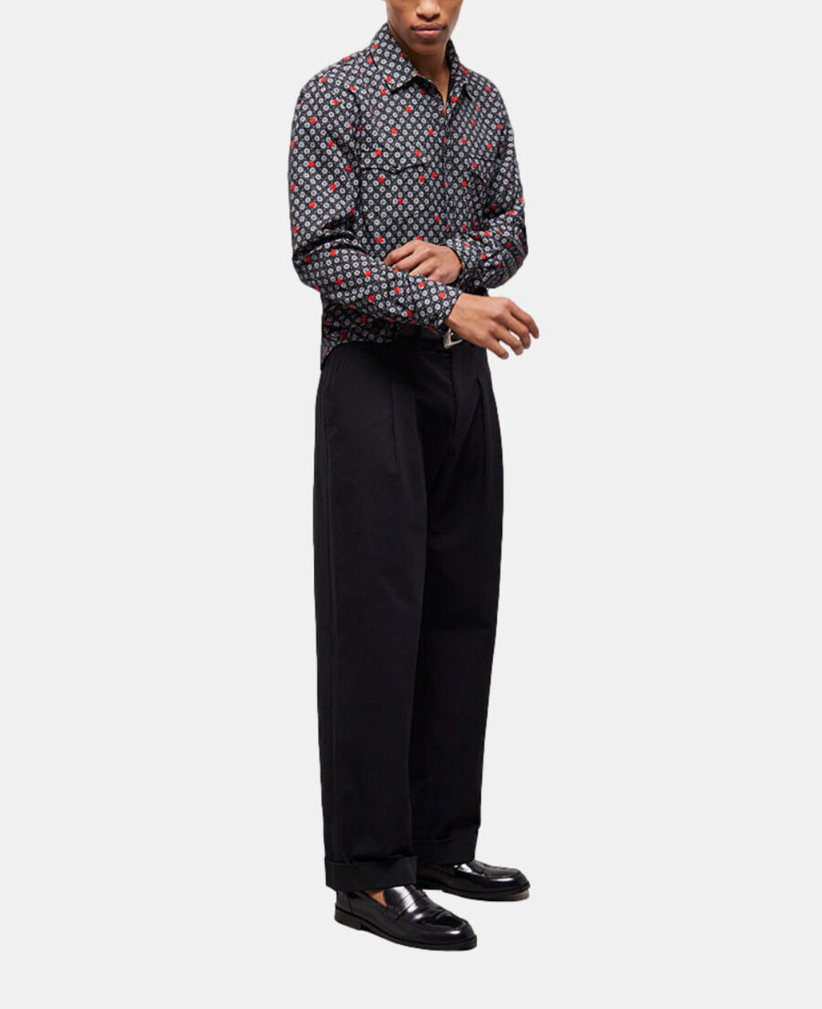 The Kooples HERREN BLACK bedrucktes hemd