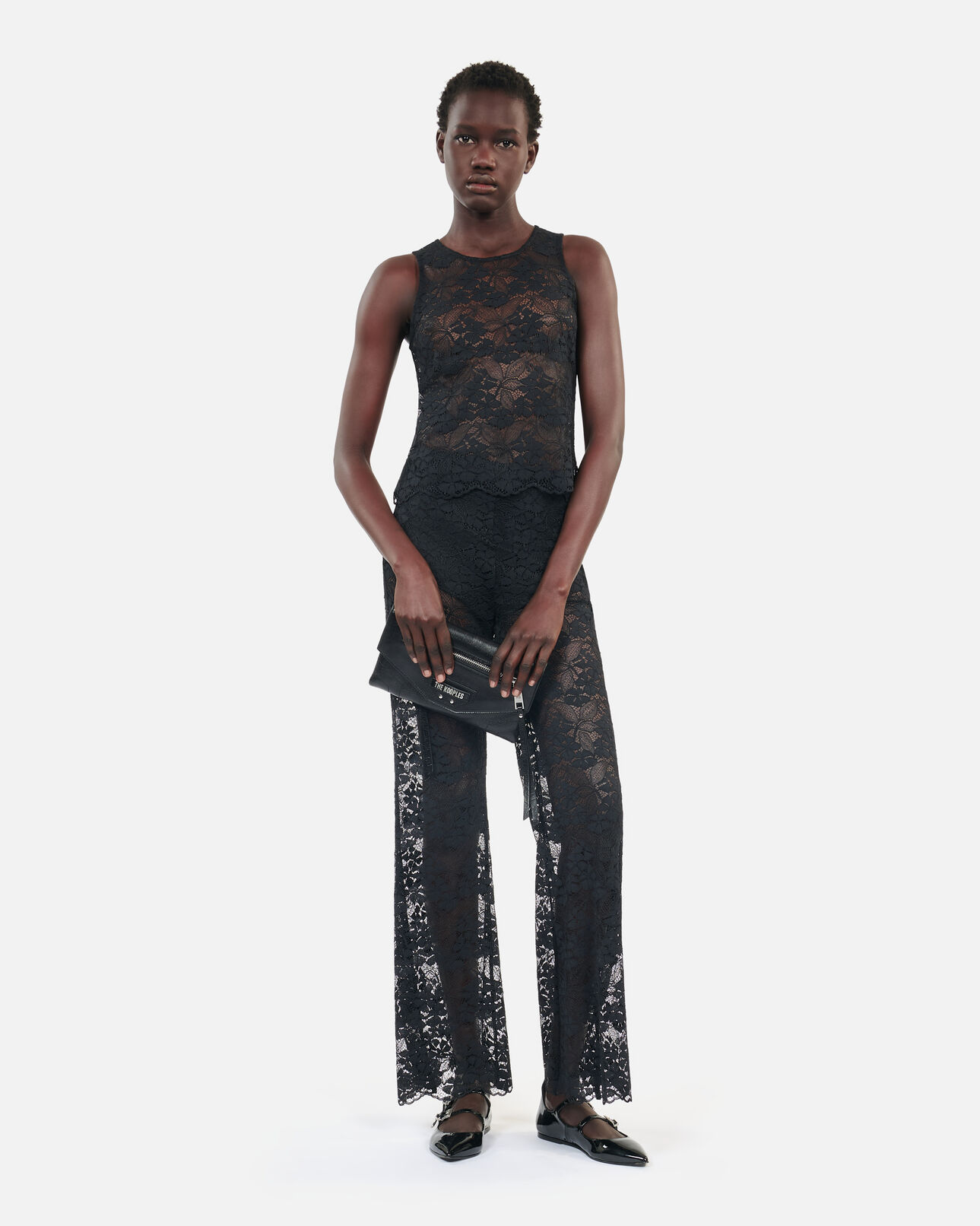 The Kooples WOMEN BLACK black lace top