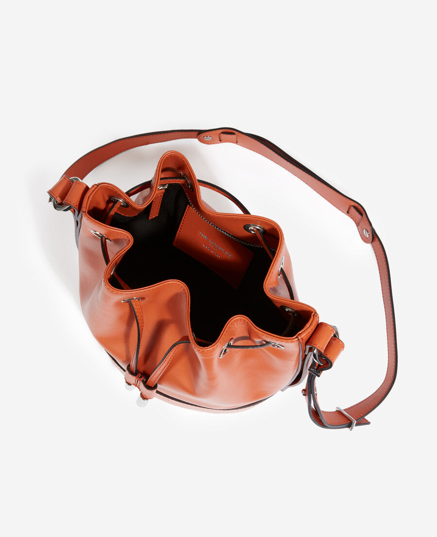 medium tina bag in smooth burnt orange leather