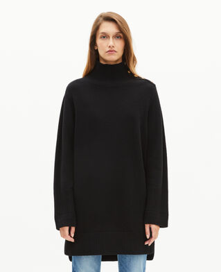 The Kooples DAMEN BLACK kurzes kleid aus schwarzer wolle