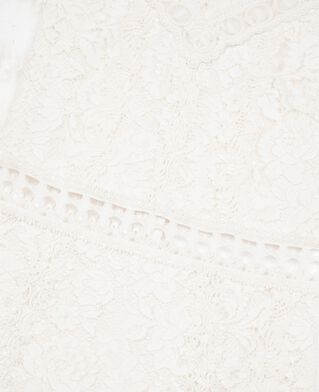 The Kooples F WHITE short dress in ecru lace