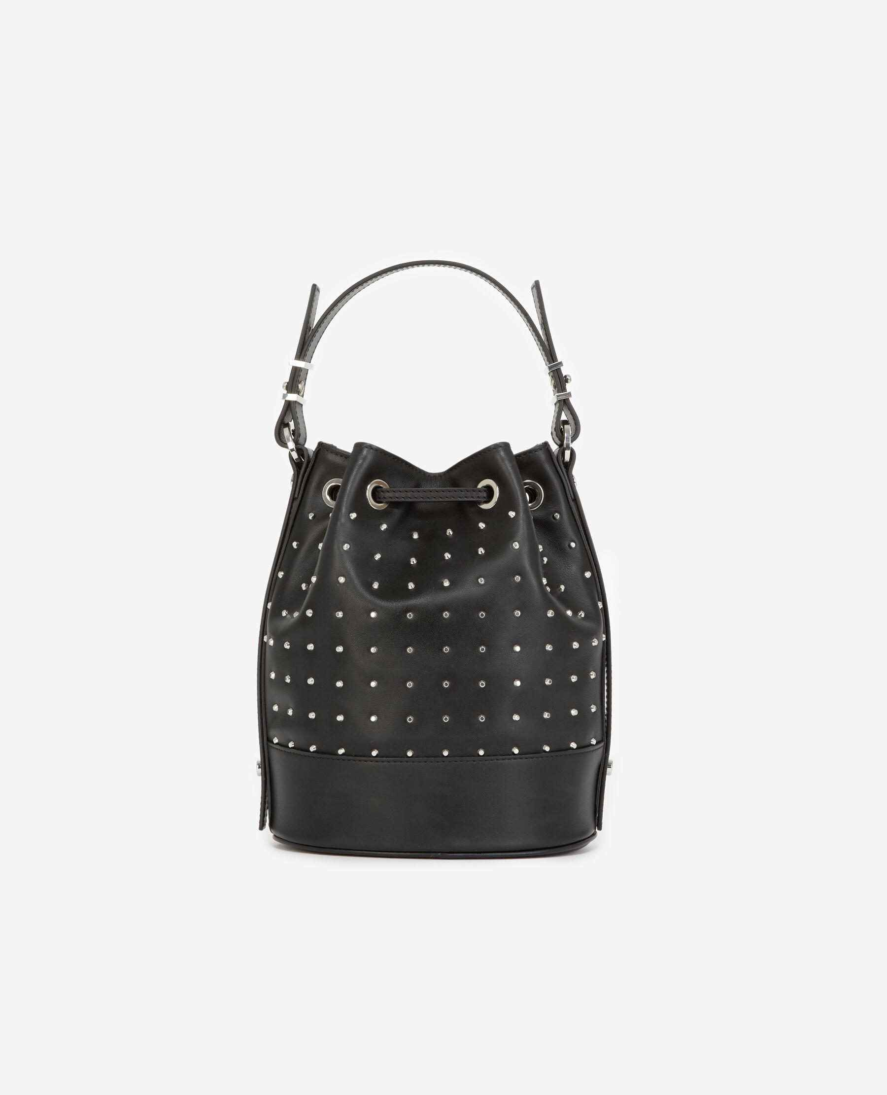 Tasche Medium Tina Glattleder schwarz Nieten The Kooples