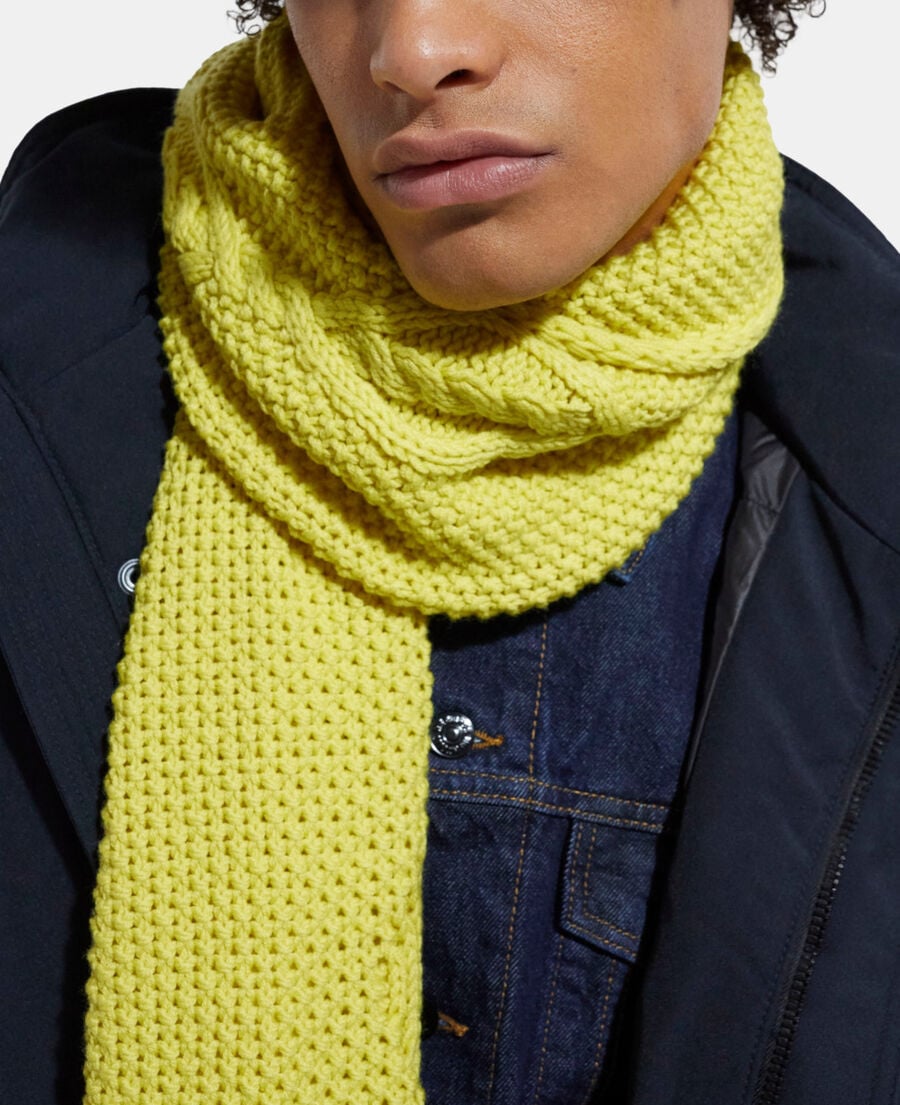 The Kooples MIXED YELLOW yellow wool scarf