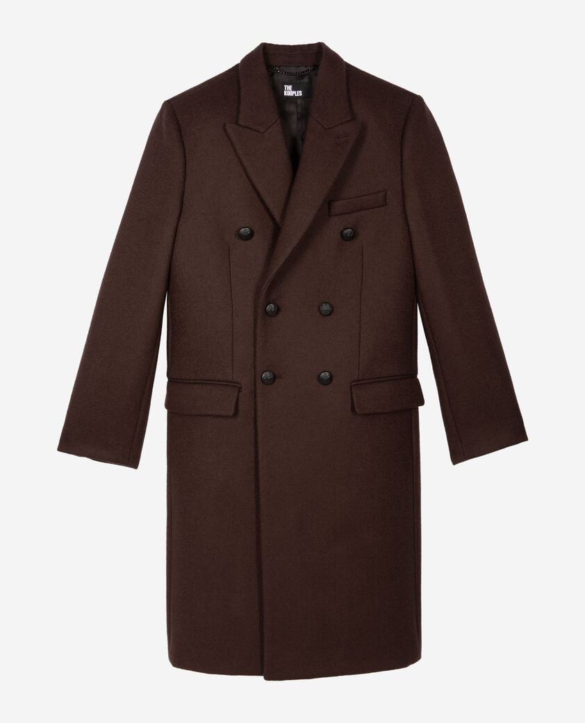 The Kooples MEN CHOCOLATE long brown coat