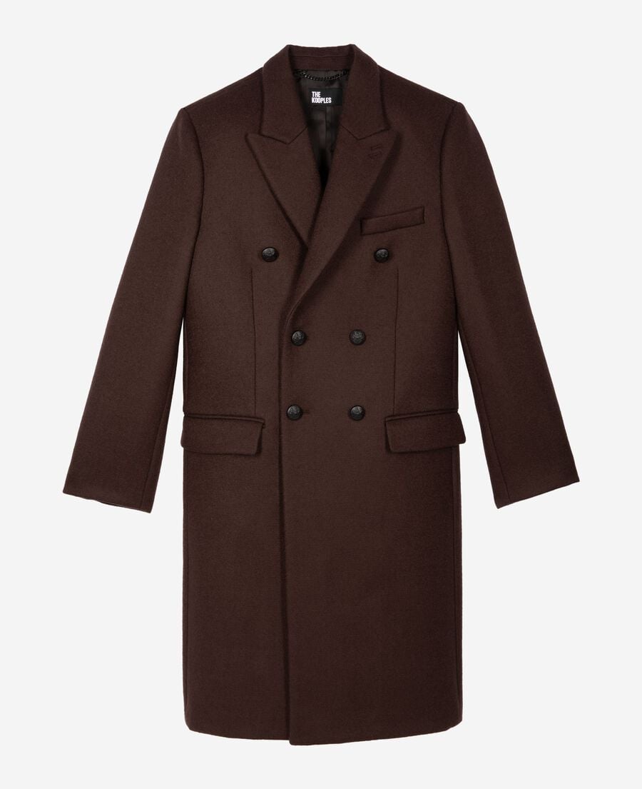 The Kooples MEN CHOCOLATE long brown coat