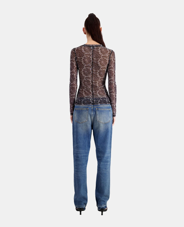 The Kooples FEMME BLACK top imprimé
