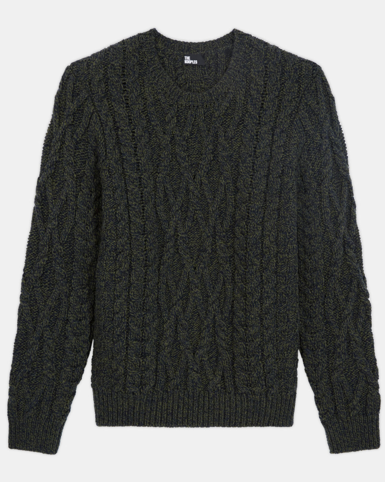 The Kooples MEN KAKI NAVY wool sweater