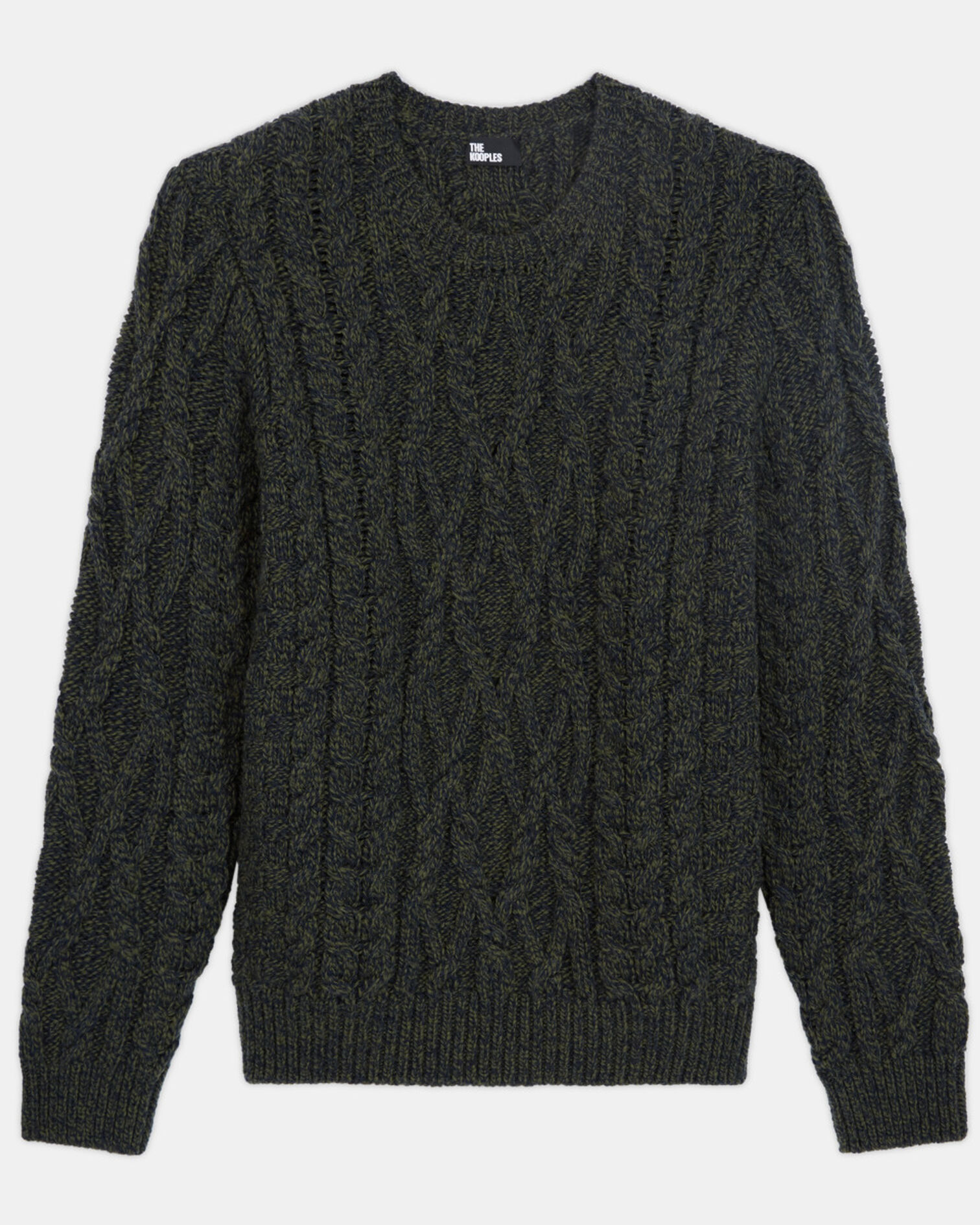 Wool sweater, KAKI NAVY, hi-res image number null