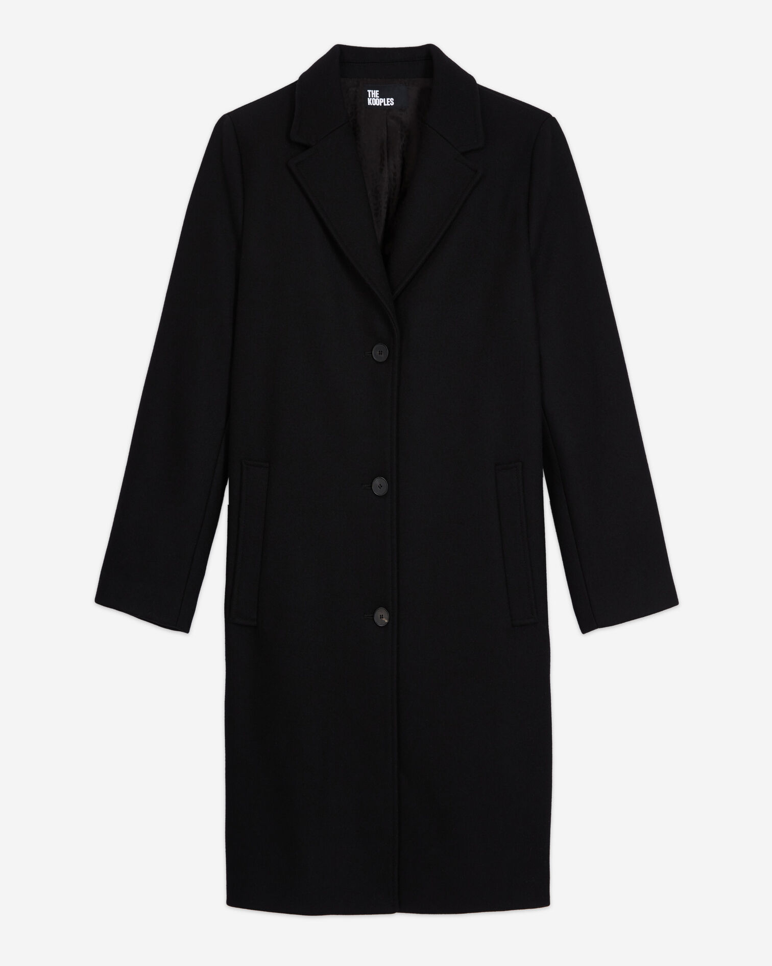 Manteau en laine noir, BLACK, hi-res image number null