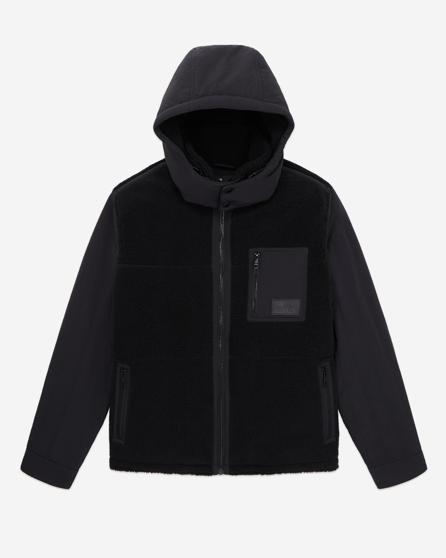 Blouson type surchemise sherpa noir, BLACK, hi-res image number null