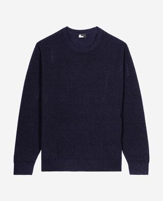 The Kooples MEN NAVY wool and linen navy sweater