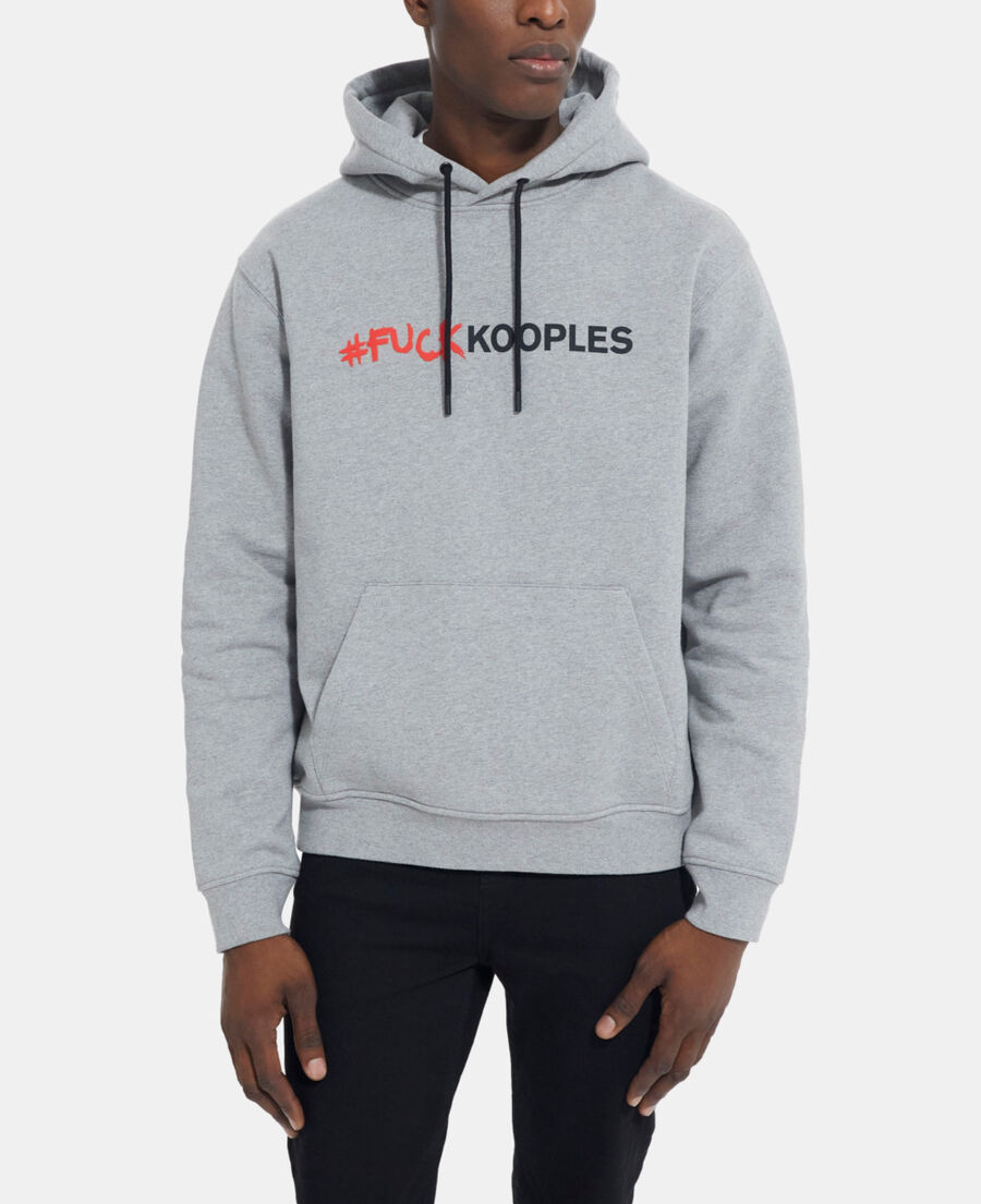 graues sweatshirt mit logo