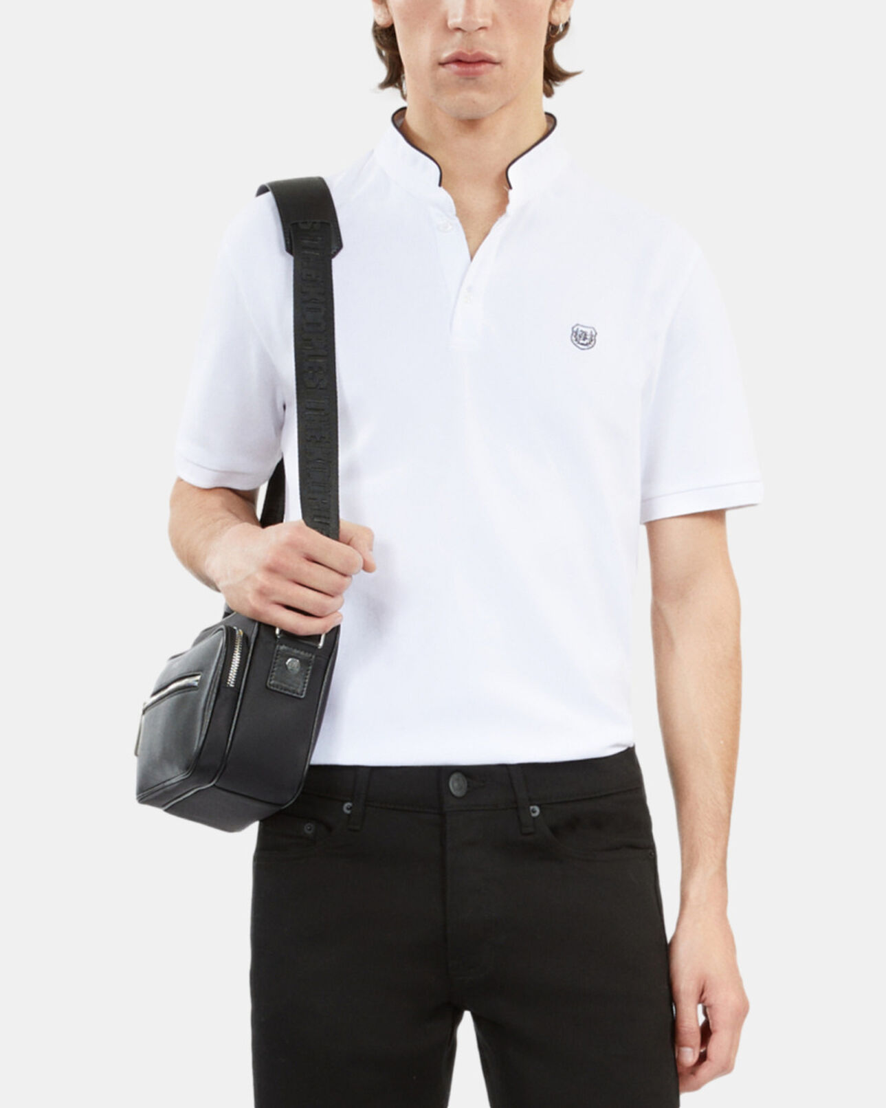 The Kooples HOMBRE WHITE camisa polo blanca piqué algodón