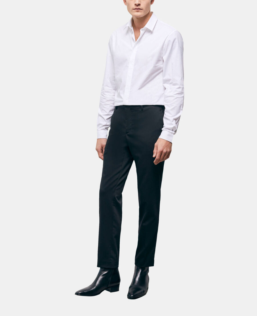 black wool pants