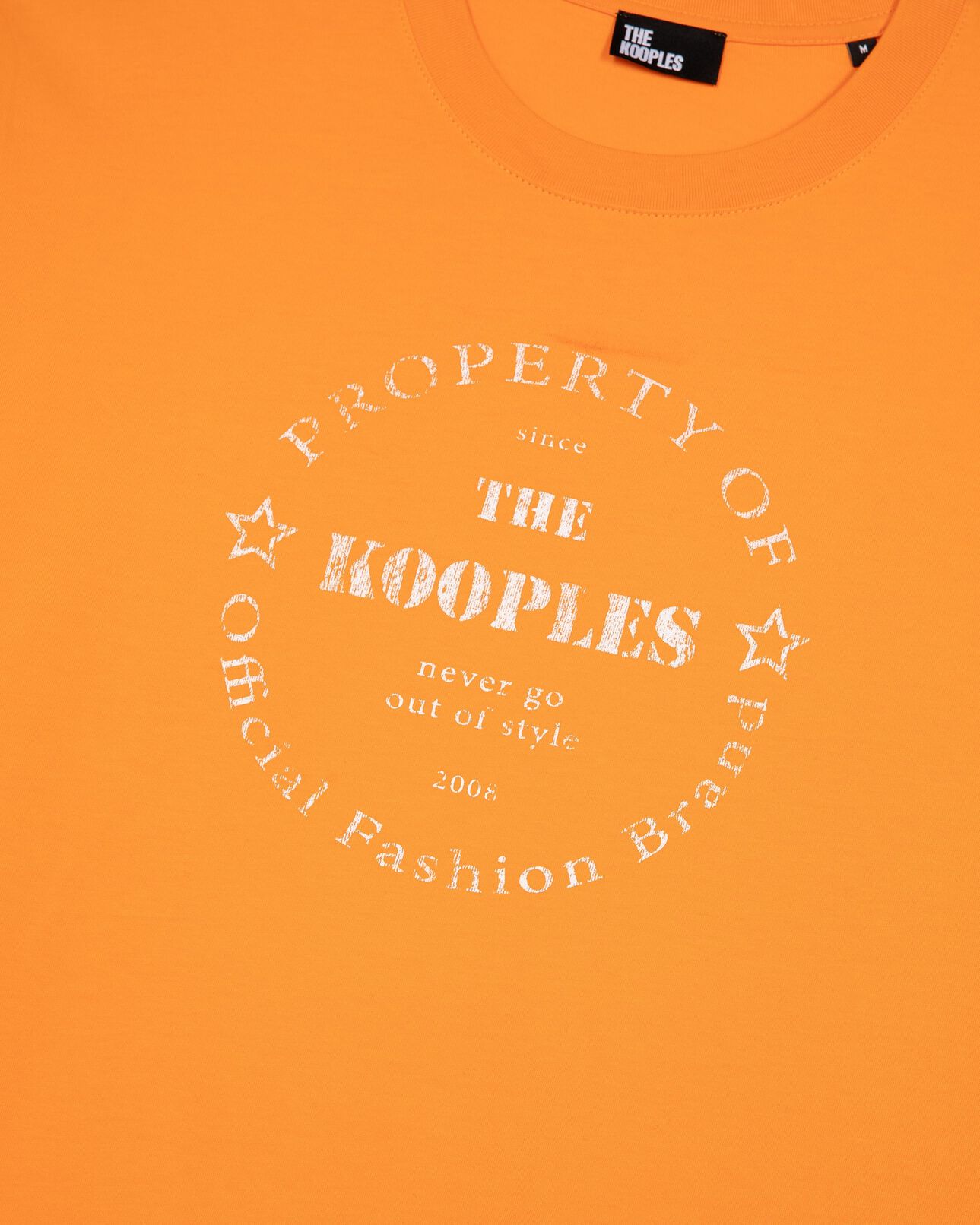 The Kooples MEN ORANGE orange screen print t-shirt