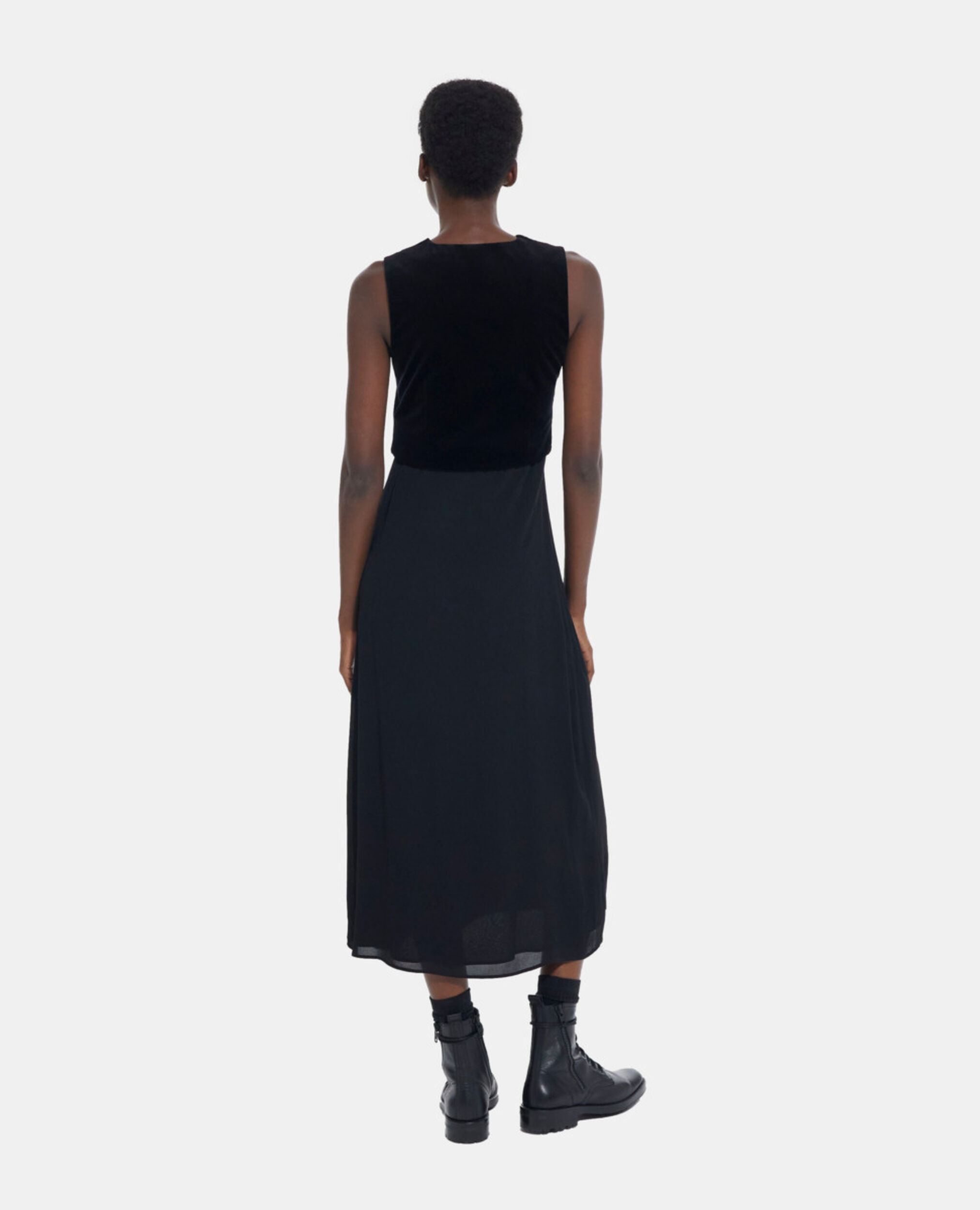 Long black dress, BLACK, hi-res image number null