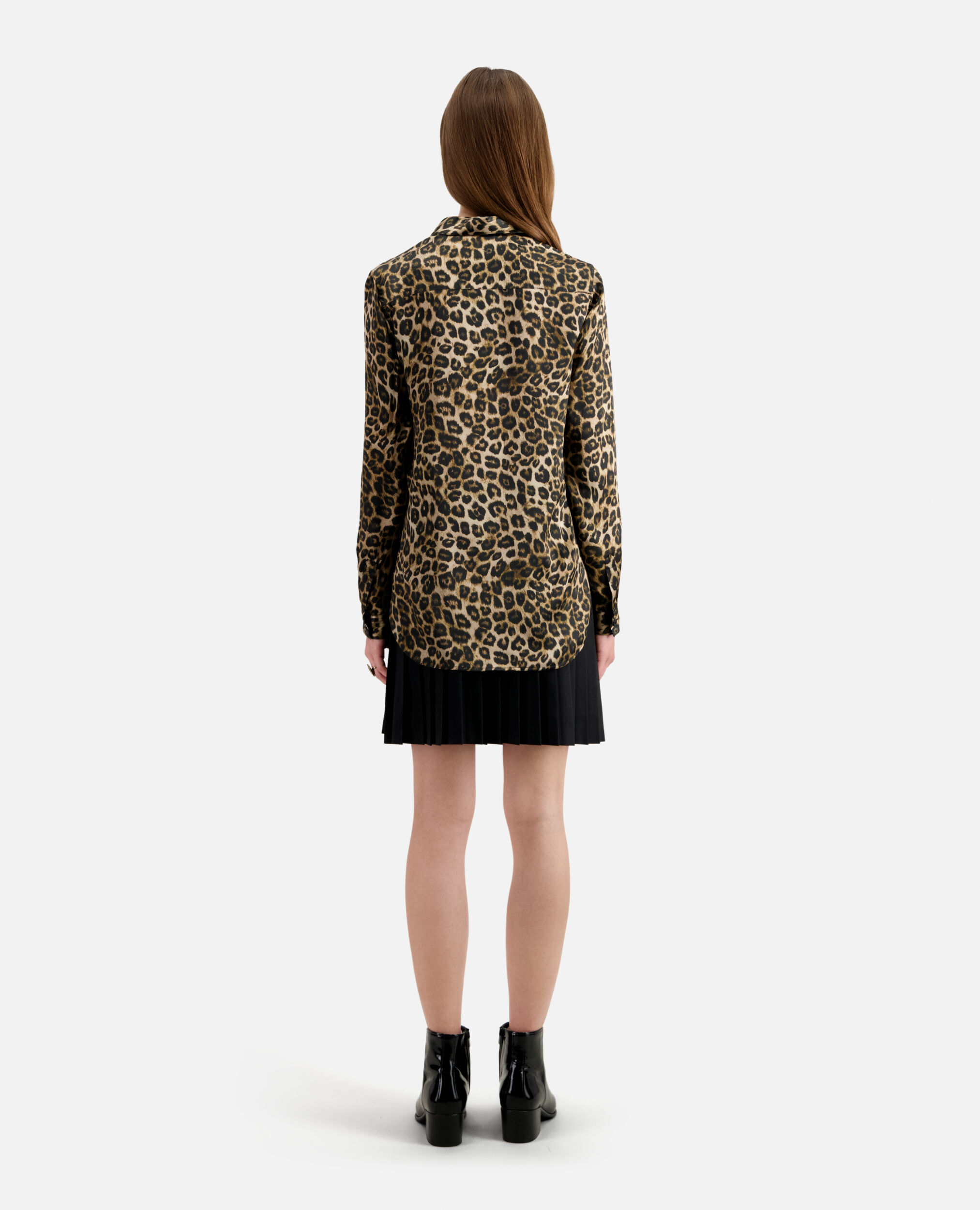 Leopard print silk shirt, LEOPARD, hi-res image number null