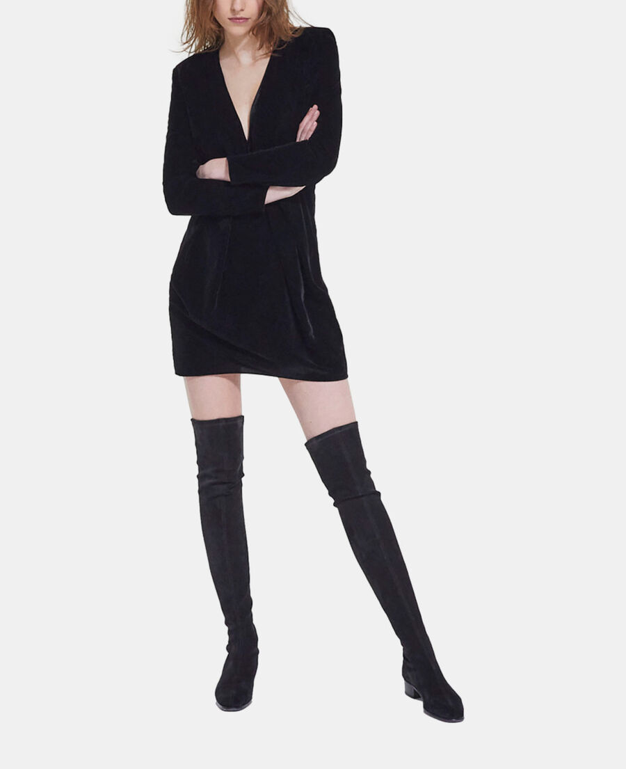 short black velvet dress