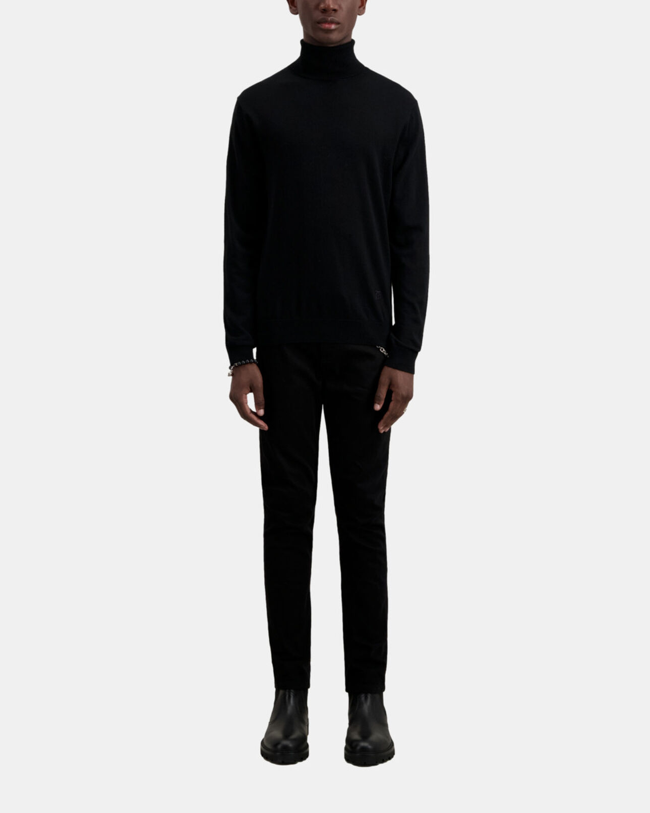The Kooples MEN BLACK black merino wool sweater