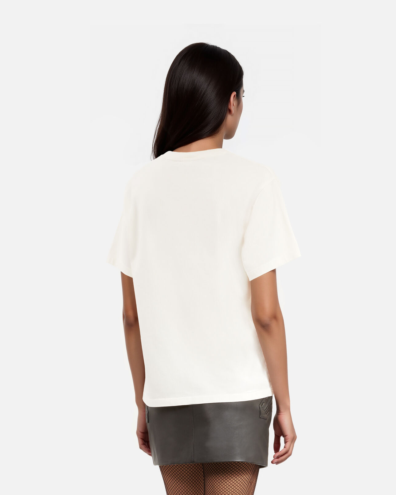 The Kooples WOMEN ECRU t-shirt with ecru screen printing