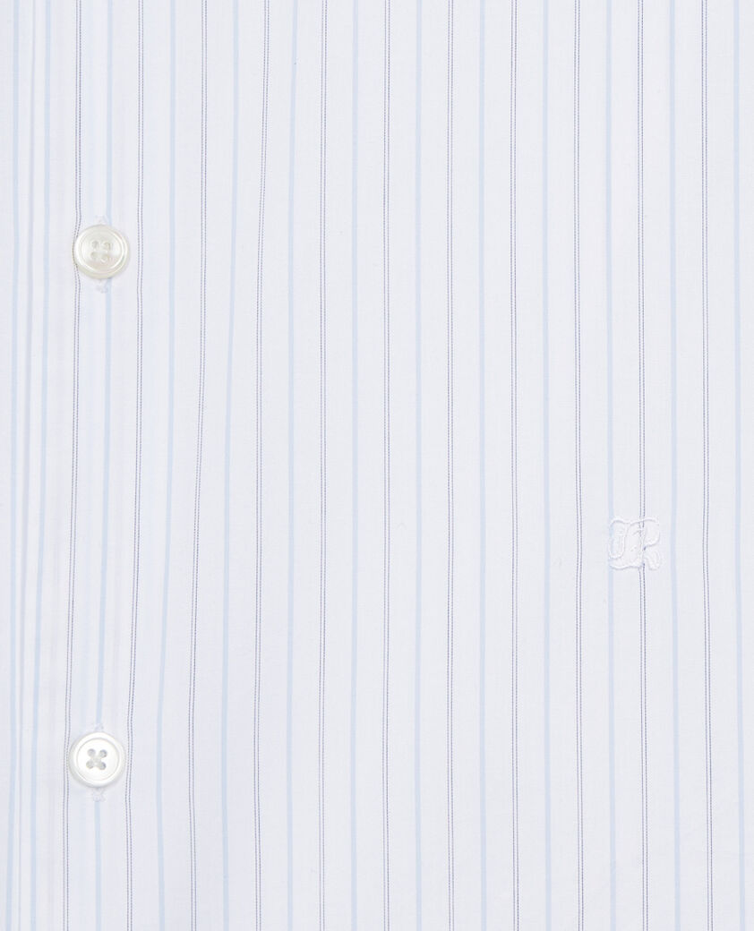 The Kooples HOMBRE WHITE / BLUE camisa elegante blanca rayas