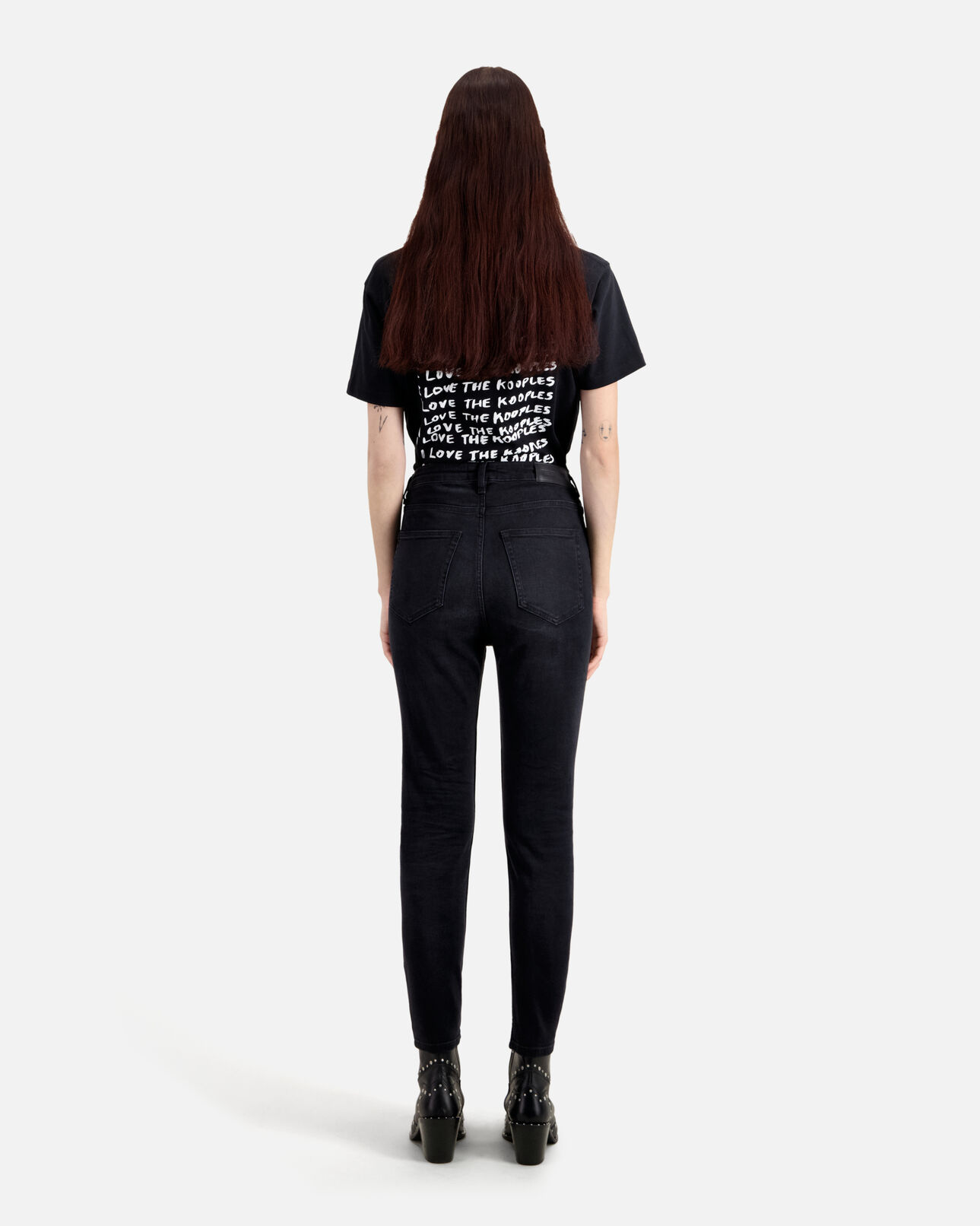 The Kooples DAMEN BLACK schwarze röhrenjeans