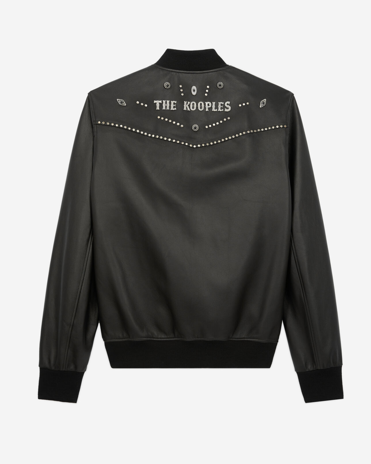 The Kooples H BLACK black leather jacket