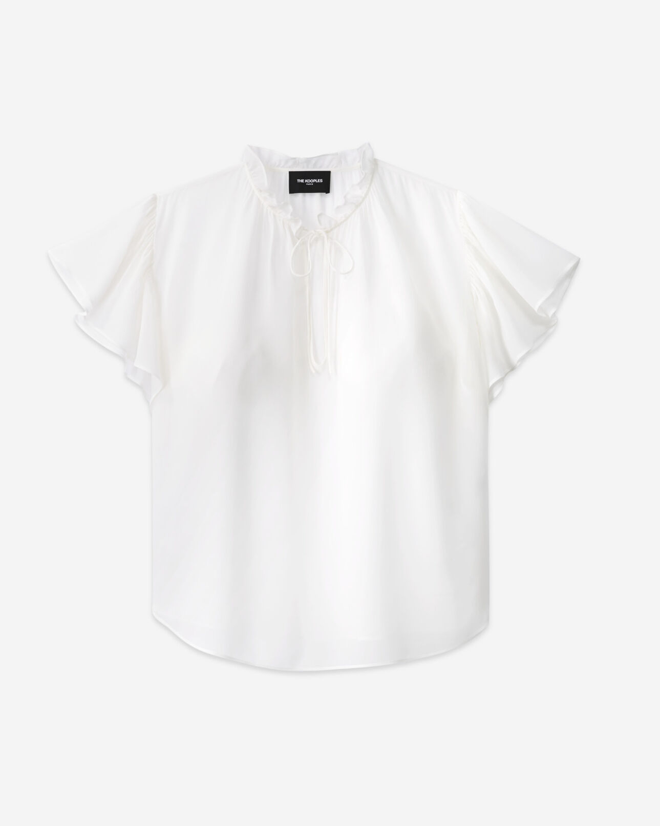 The Kooples FEMME OFF WHITE blouse à volants