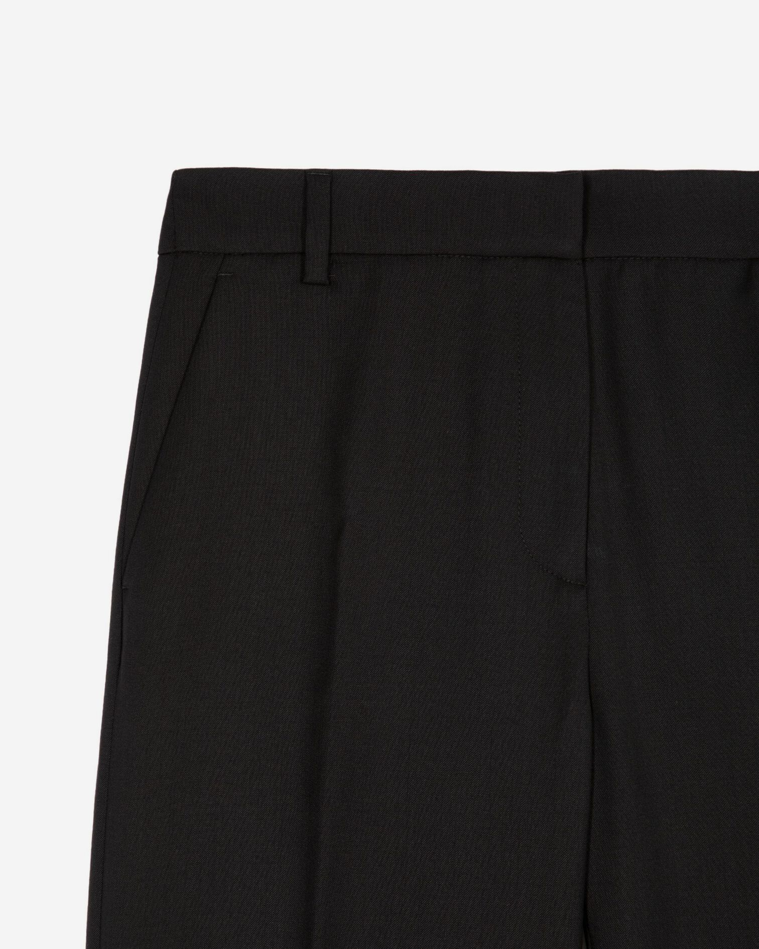 Pantalon large en laine noir, BLACK, hi-res image number null