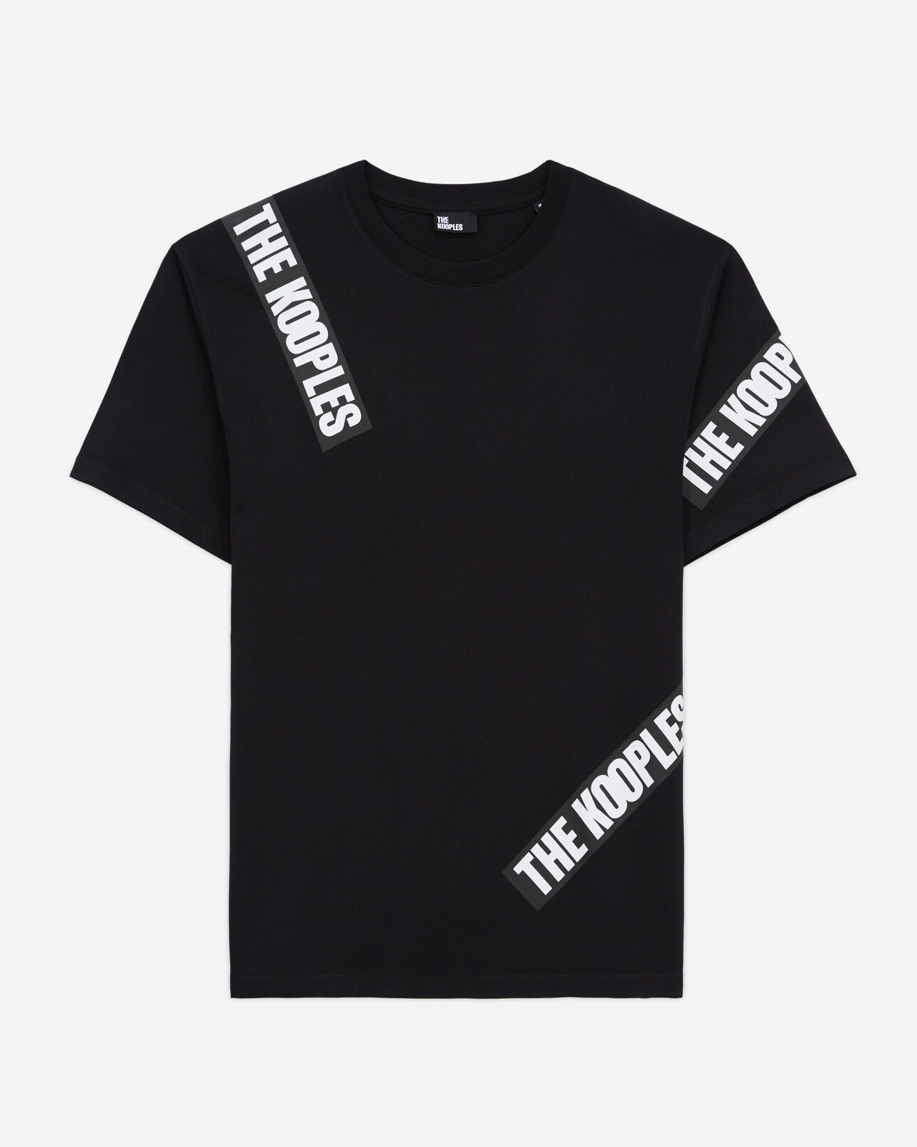 The Kooples HOMBRE BLACK camiseta negra tape logotipo para hombre