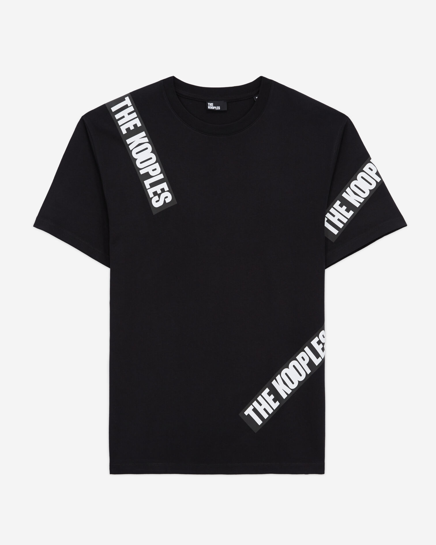 Camiseta negra Tape logotipo para hombre, BLACK, hi-res image number null