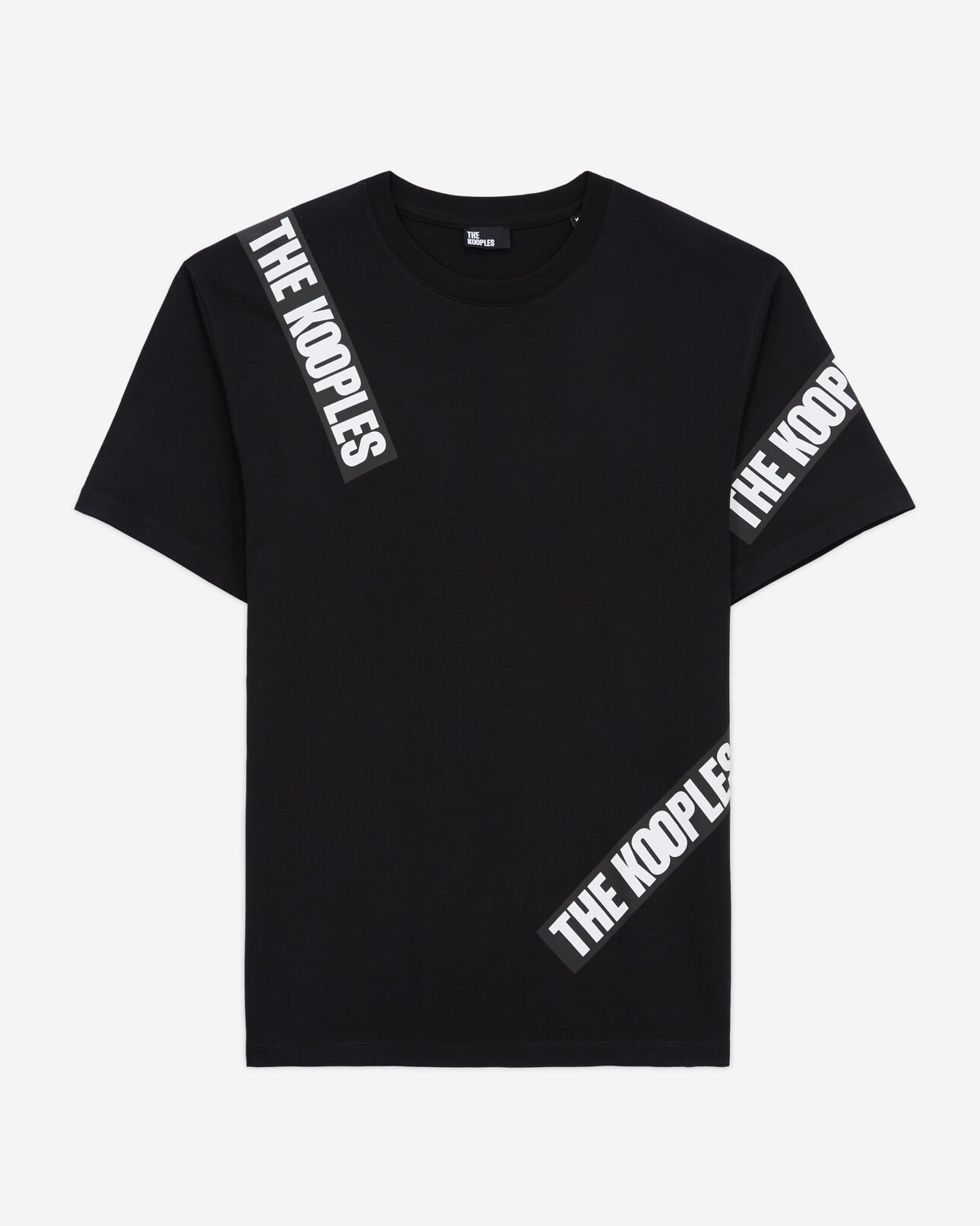 The Kooples HOMBRE BLACK camiseta negra tape logotipo para hombre