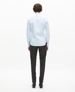 The Kooples MEN LIGHT BLUE sky blue classic collar shirt