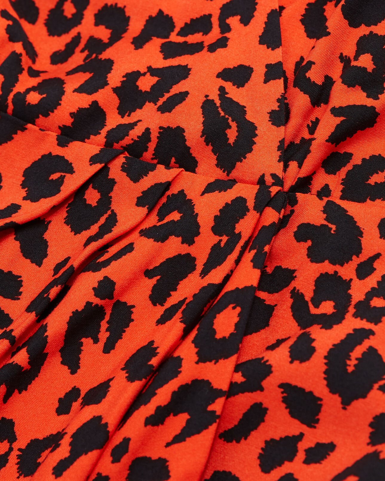 The Kooples FEMME ORANGE - BLACK robe courte léopard