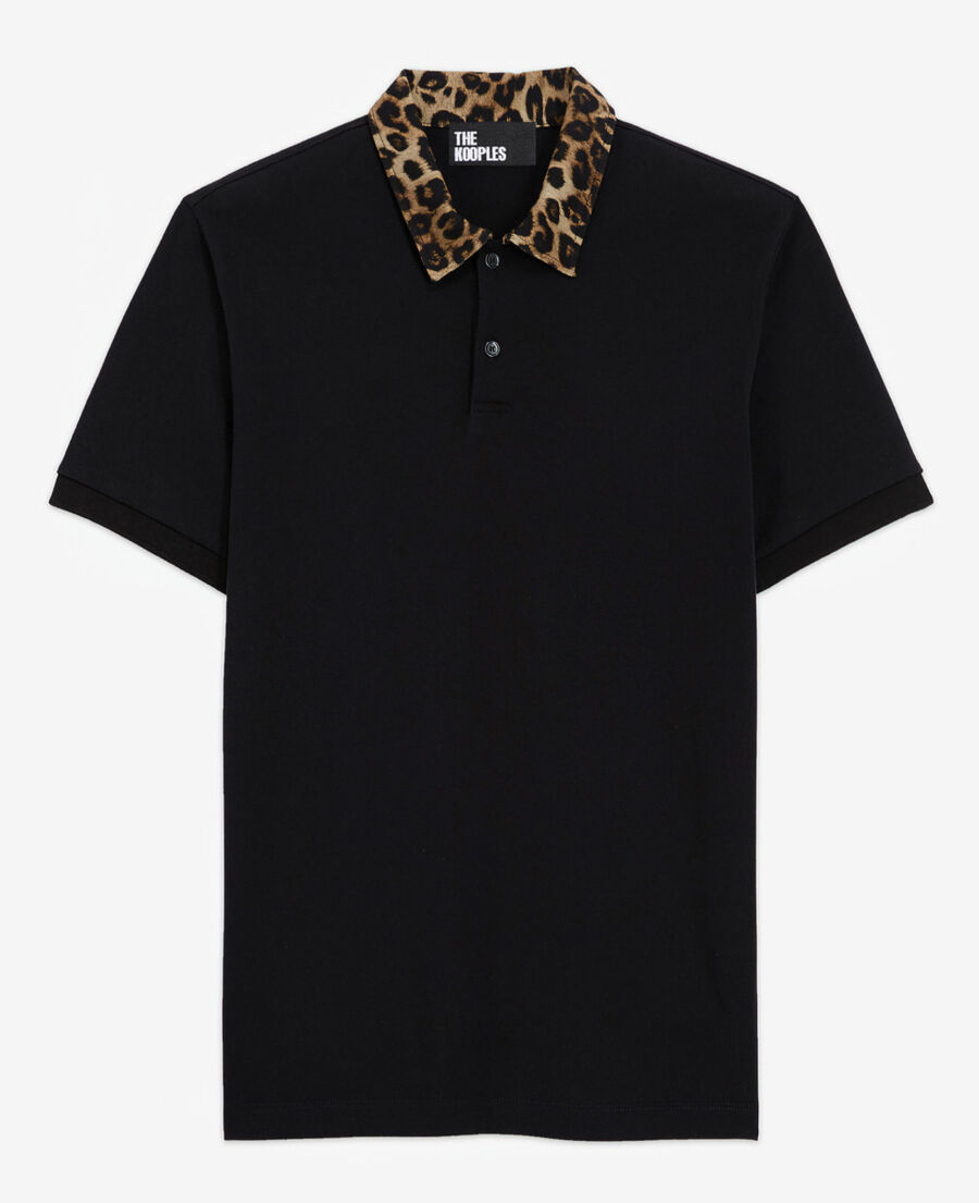 camisa polo cuello leopardo