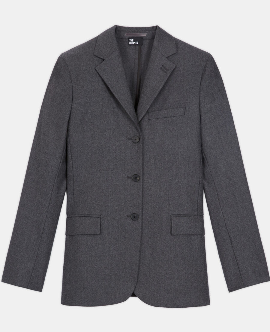 gray wool suit jacket