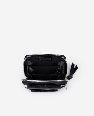The Kooples F BLACK amelia black leather coin purse