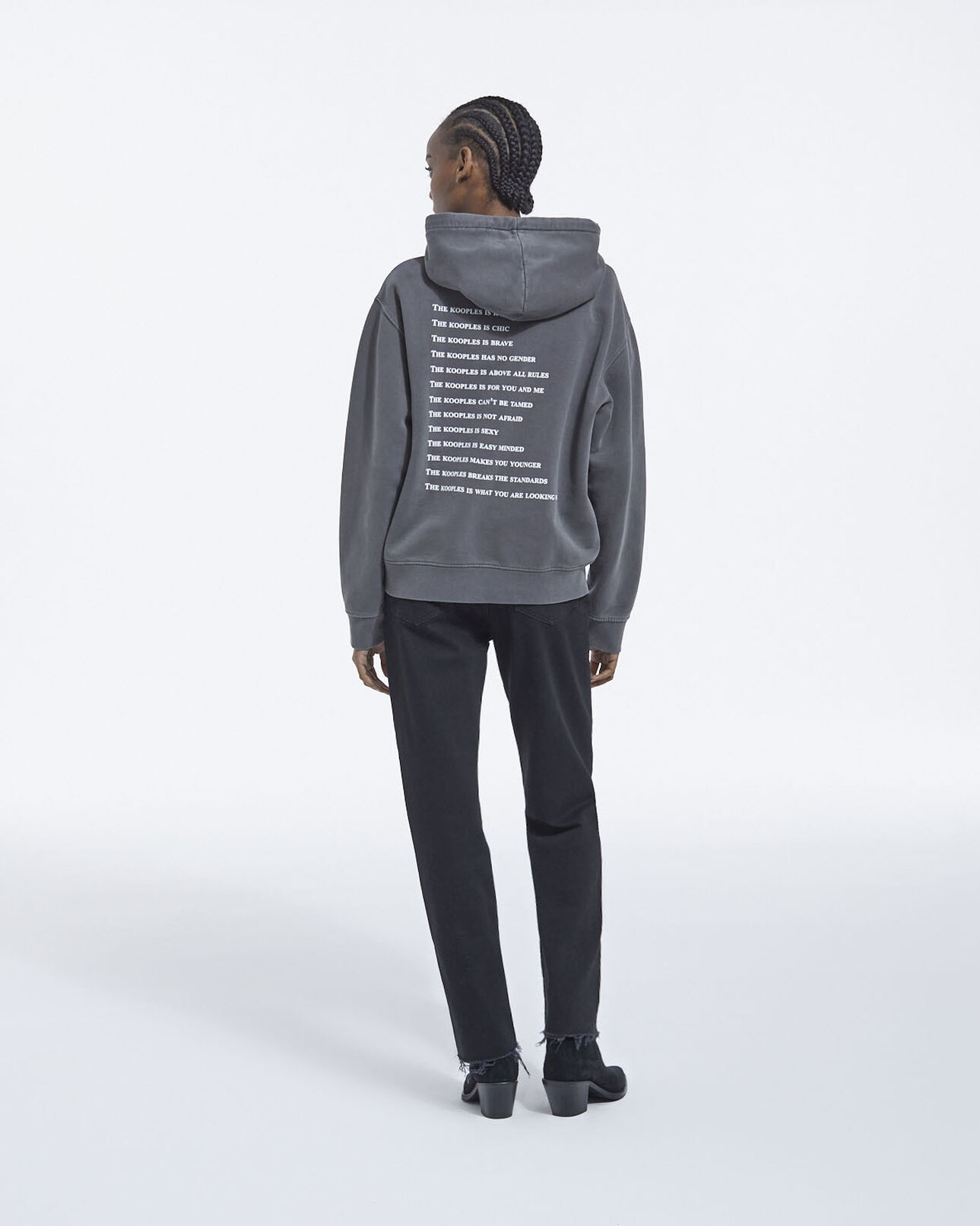 The Kooples FEMME GREY sweat gris capuche what is the kooples