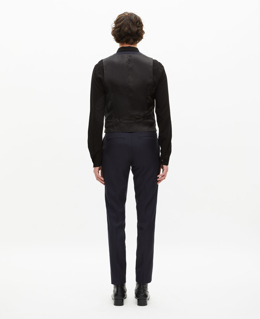 The Kooples MEN DARK NAVY navy blue wool suit vest