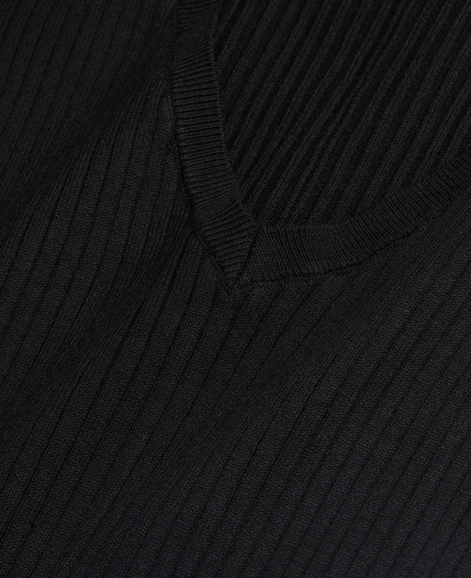 The Kooples WOMEN BLACK black ribbed fine knit sweater