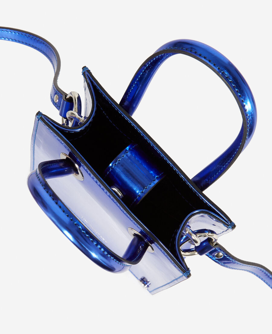 Electric blue leathereffect Nano bag The Kooples