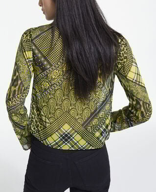 The Kooples FEMME BLACK / YELLOW top imprimé