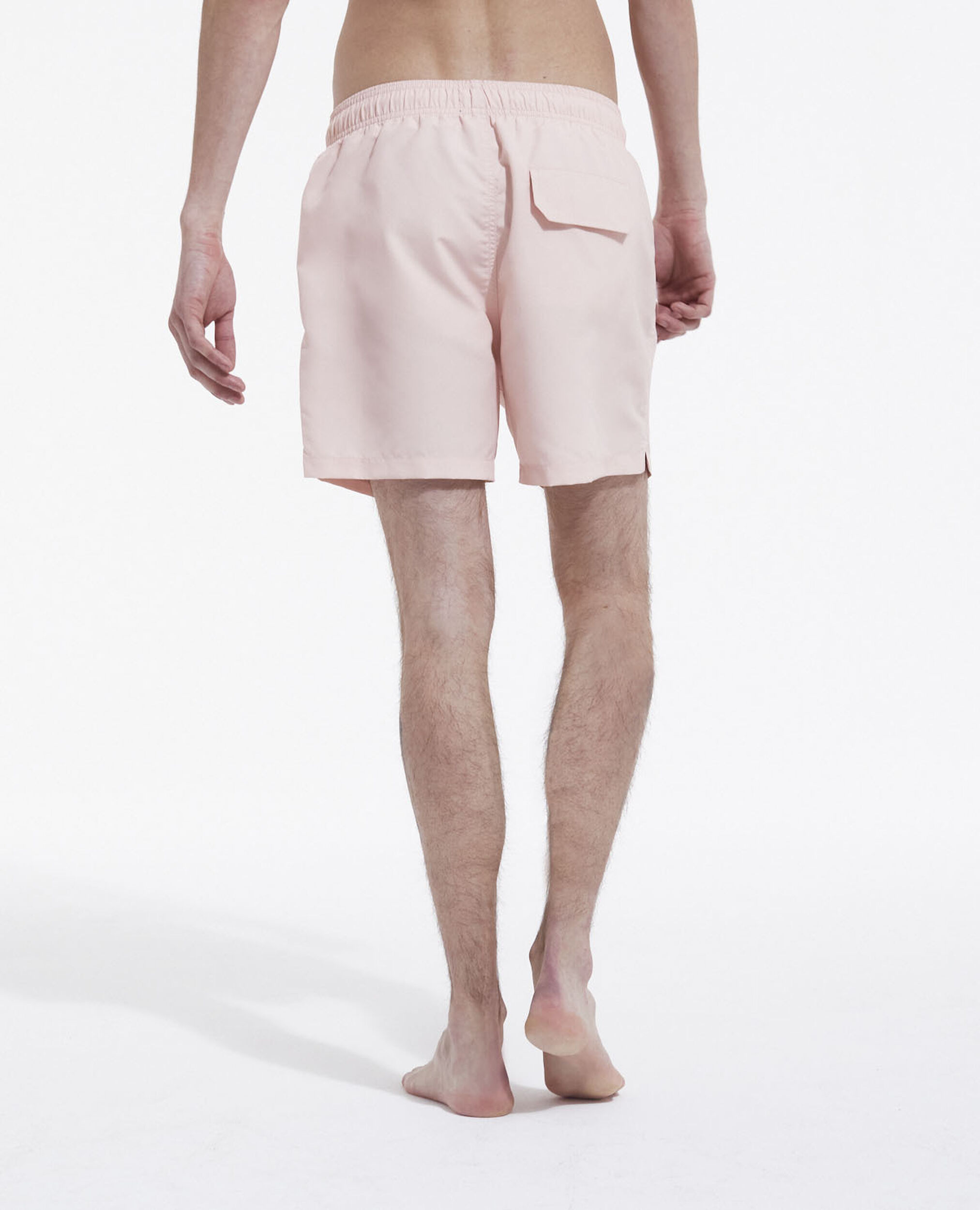 Pink technical swim shorts with small logo, LIGHT PINK, hi-res image number null