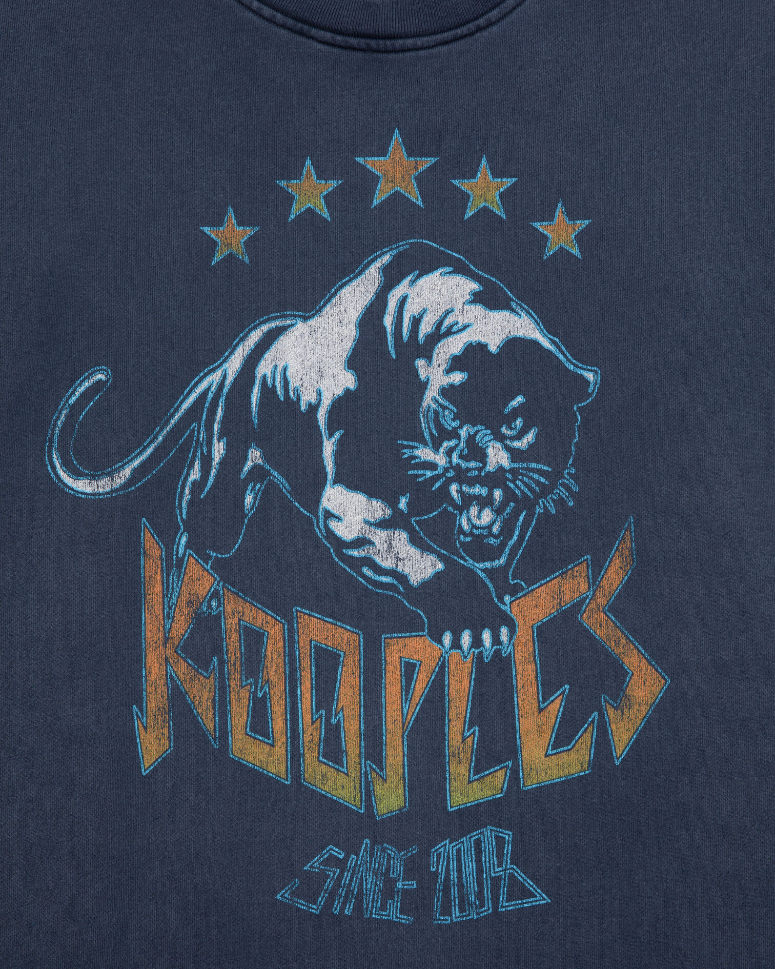 Sweatshirt avec sérigraphie logo bleu marine, WASHED NAVY, hi-res image number null